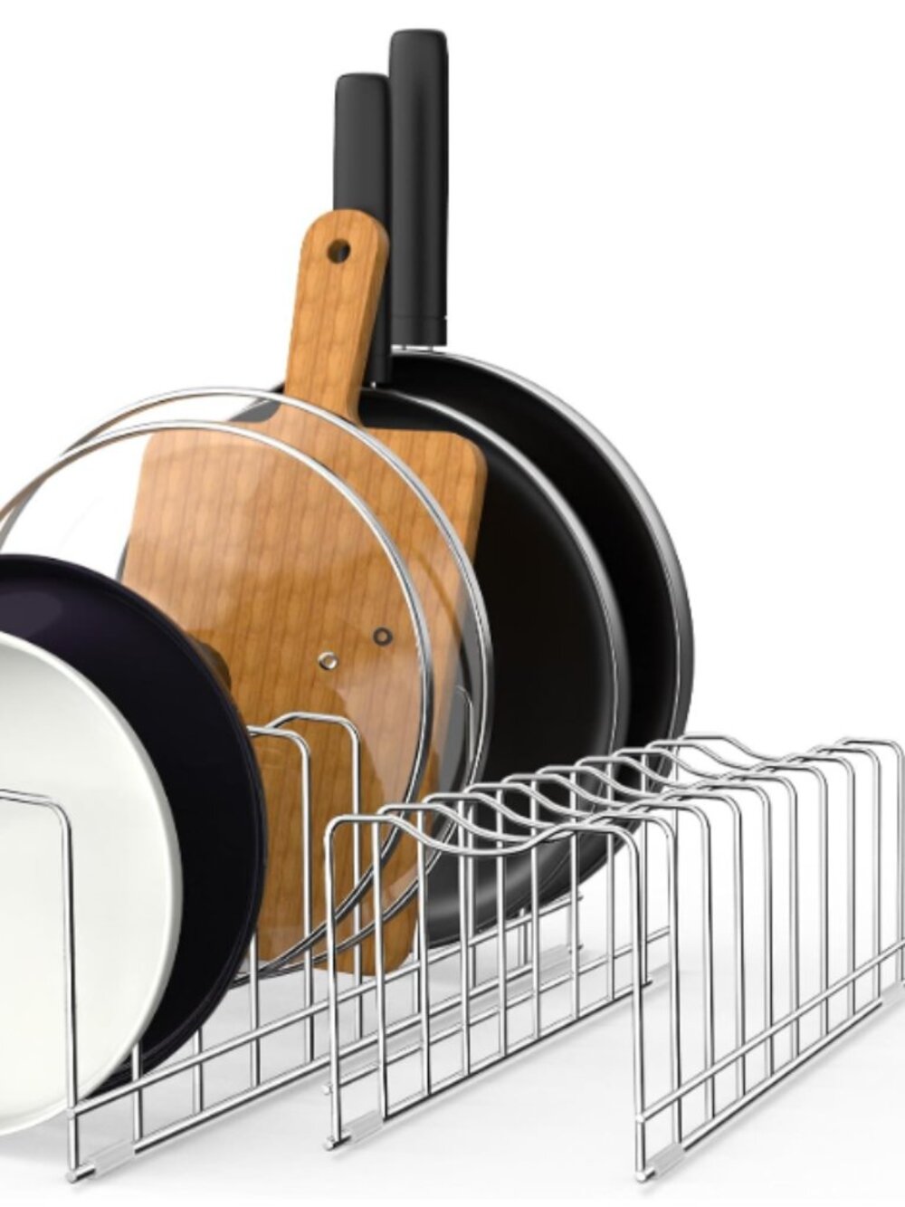 2-Pack Stainless Steel Pot Lid Organizer Rack – NWT